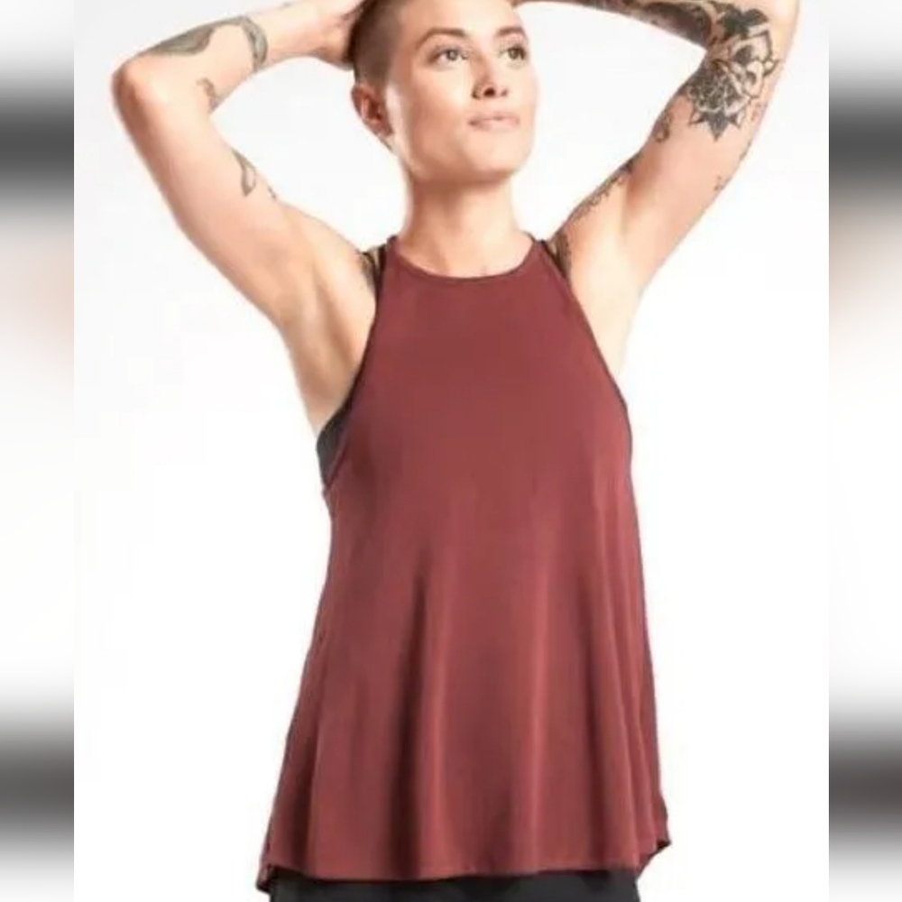 Athleta breezy high neck racerback tank - Picture 5 of 7